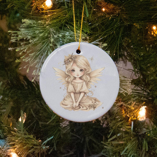 Ceramic Ornament-Boho Angel